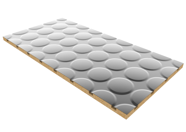 Alu Acoustic board - element with round pattern