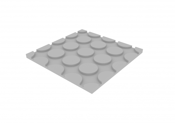 Gypsum fiber board - element with round pattern 