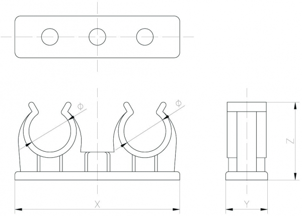 Open pipe clips - 3