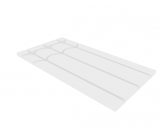 Gypsum-fiber board – straight element