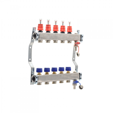 Inox steel manifold for underfloor heating - Standard CR+1